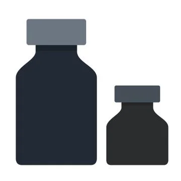 Black ink Bottles vector icon flat isolated Stock Illustration