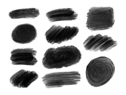 Black Ink Brush multiply transparency Stock Illustration