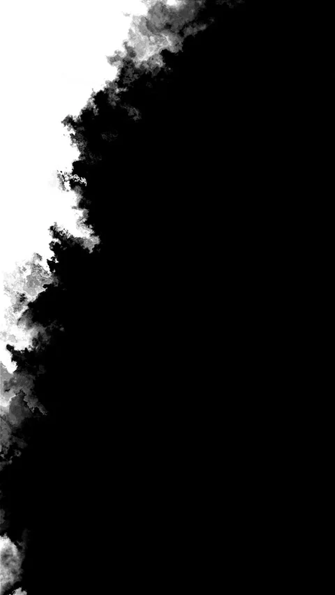 Black ink brush paint stroke transition Brush leak spreads over screen liquid Stock Footage 314339107