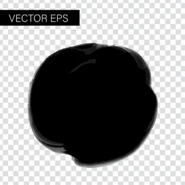 Black ink brush stroke. Vector texture background Stock Illustration