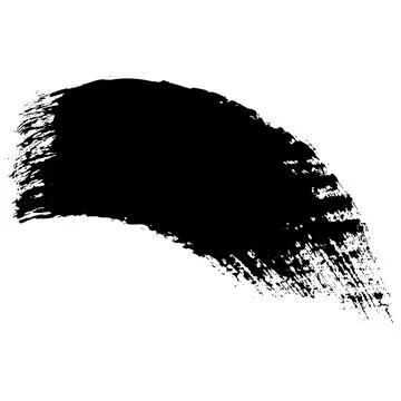 Black ink brushstroke texture isolated on white background surface Stock Illustration