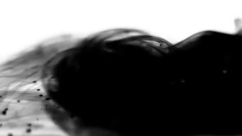 Black ink cloud explosion from right to left direction Stock-Footage 72288111