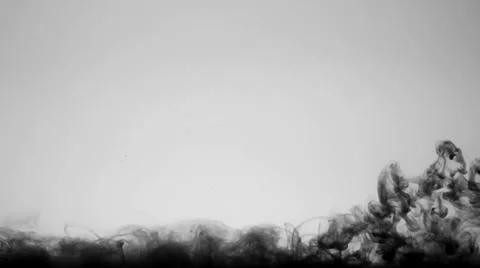 Black Ink Cloud on Floor Slow Motion Stock Footage 30460960