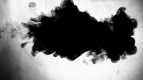 Black Ink Cloud in Slow Motion Stock Footage 30460952