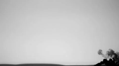 Black Ink Clouds moving on Floor Stock Footage 30460950