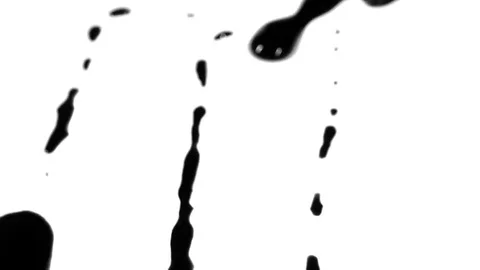 Black ink dripping down a page Video stock 72211138