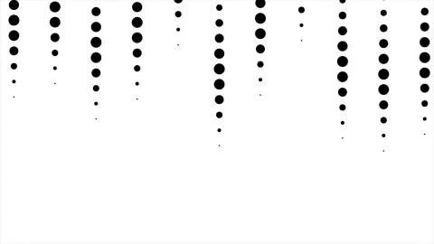 Black ink drips flowing down white background. Fantastic for adding luma matte Stock Illustration