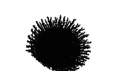 Black ink drop absorbing and bleeding into white background Stock Footage 105929232