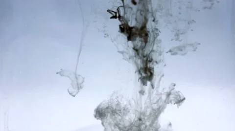 Black ink drop Stock Footage 43917980