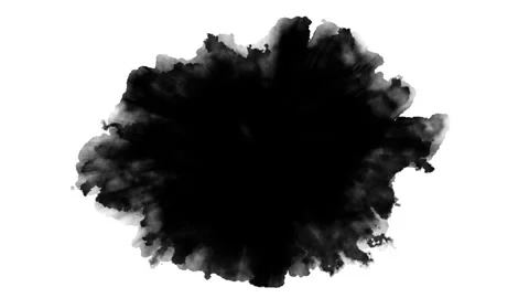Black ink drop Stock Footage 294828369