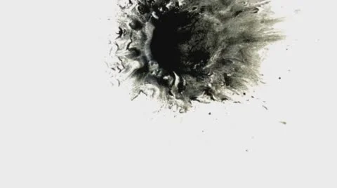 Black Ink Drop On White Background  Stock Footage 58763399