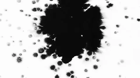 Black Ink Drop on White Background 13 Stock Footage 87511633