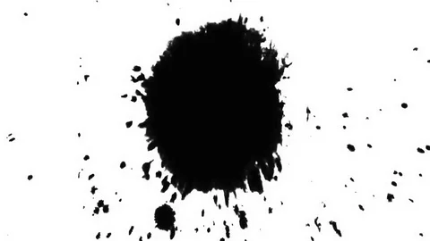Black Ink Drop on White Background 33 Stock Footage 87511825