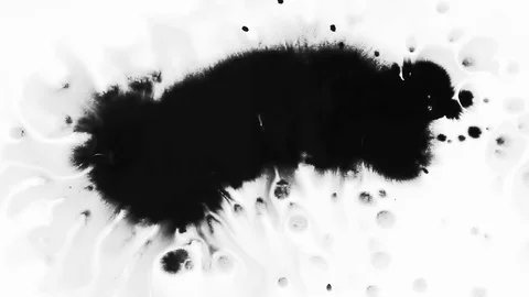 Black Ink Drop on White Background 66 Stock Footage 87512249