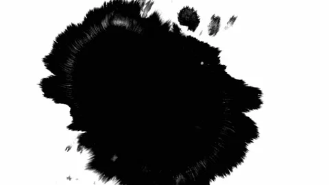 Black ink drops dripping on white paper. Beautiful black watercolor ink drops Stock Footage 148375713