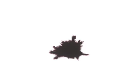 Black Ink Drops Falling on White Background Stock Footage 153294553