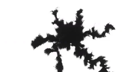 Black Ink Drops Falling on White Background Stock Footage 153517889