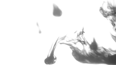Black Ink Drops Stock Footage 74652506