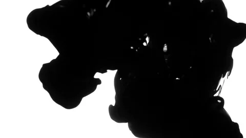 Black Ink Drops Stock Footage 74652508
