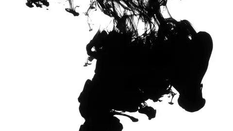 Black Ink Drops Stock Footage 74654904