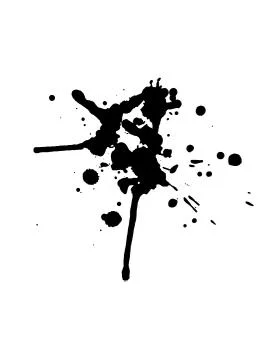 Black ink drops. Stock Illustration