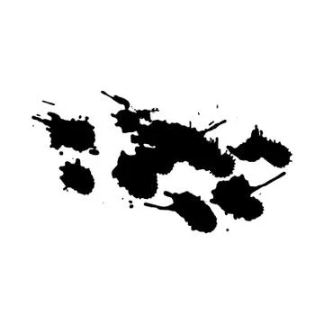 Black ink drops. Stock Illustration