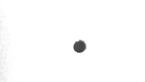 Black ink drops splatters spilling on white background Stock Footage 125470504