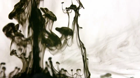 Black ink drops in water background Video stock 43152976