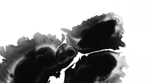 Black Ink Drops in Water Video stock 231656582