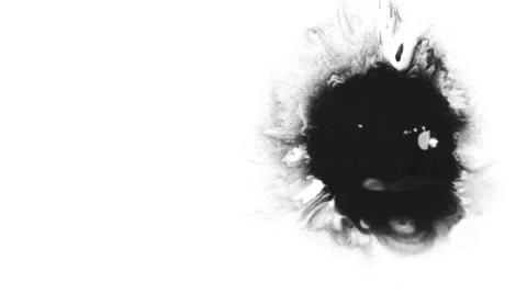 Black ink drops on white background Stock Footage 37117578