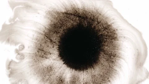 Black Ink Drops On White Background Video stock 190368289