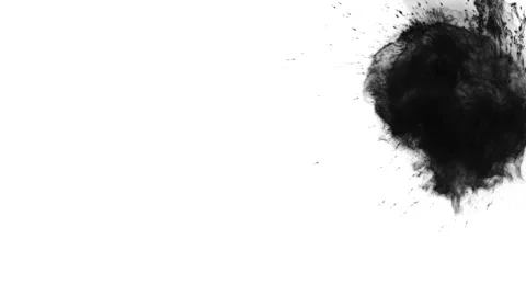 Black Ink Exploding In Water Stock Footage 289134842