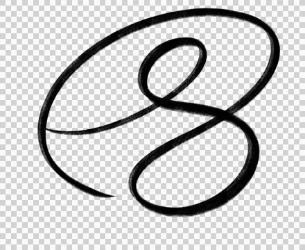 Black ink line swirl loop doodle freehand sketch drawing shape form abstrat e Illustrazione stock