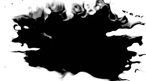 Black ink mask cloud on white background Stock Footage 45438357