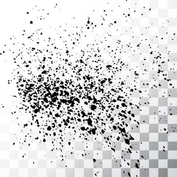 Black ink paint explosion splatter artistic cover design sketch. Stock Illustration