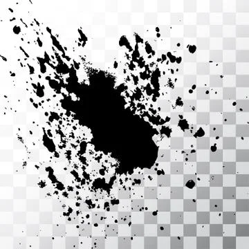 Black ink paint explosion splatter artistic cover design sketch. Stock Illustration