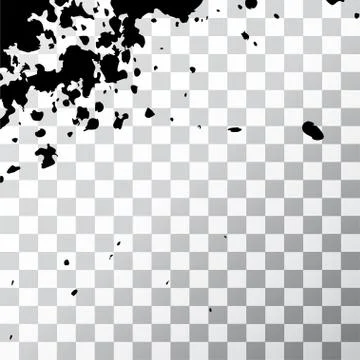 Black ink paint explosion splatter artistic cover design sketch. Stock Illustration