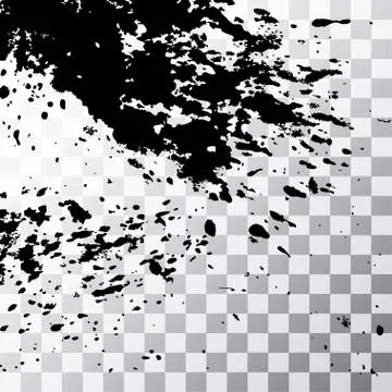 Black ink paint explosion splatter artistic cover design sketch. Stock Illustration