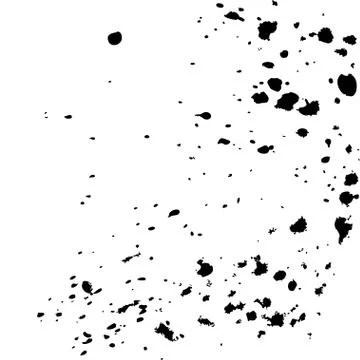 Black ink paint explosion splatter artistic cover design sketch. Stock Illustration