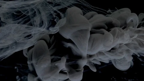 Black ink paint smoke flow in the water Stock Footage 102183334