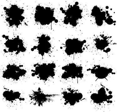 Black ink paint splat Stock Illustration