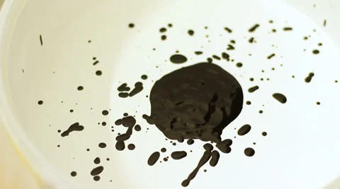 Black Ink Paint Splatter On White, #3 Home Improvement HD Stock Footage 34292870