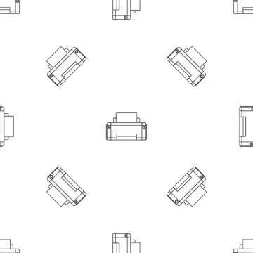 Black ink printer pattern seamless Stock Illustration