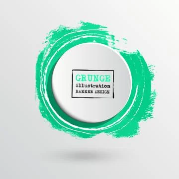 Black ink round stroke on white Stock Illustration