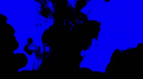 Black Ink Smoke on Blue Stock Footage 59785853