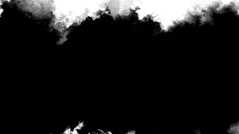 Black ink smoke border background rough mist edges, organic cloud texture, wide Stock Footage 340467706