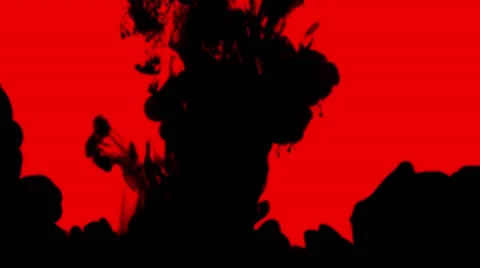 Black Ink Smoke on Red Stock Footage 59785857