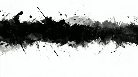 Black ink splash banner background with grunge texture, abstract animated b.. Stock Footage 342043164