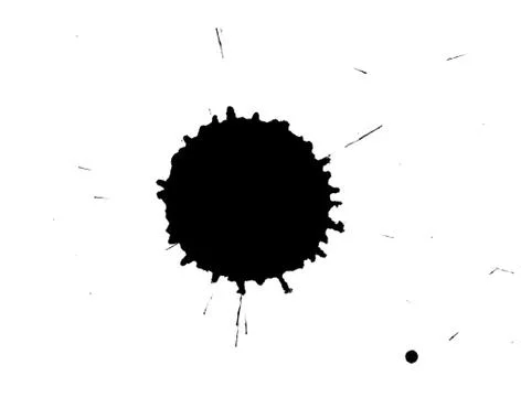 Black ink splash Stockfoto's