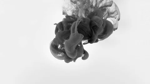 Black ink splash on white background Stock Footage 82191023
